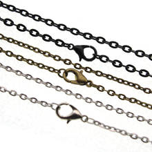 10pcs/lot Black Antique Bronze Color Oval Link Chain Necklace with Lobster Clasp 50cm Fit DIY Jewelry Making Findings 2x3mm 2024 - buy cheap