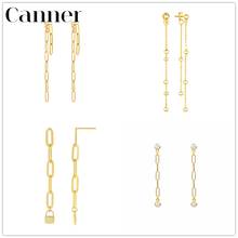 Canner 925 Sterling Silver Chain Locker Piercing Rock Punk Pendiente Ohrringe Line Earrings New 2020 Party Jewelry For Women W5 2024 - buy cheap