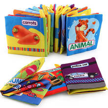 Libro de tela educativo para niños, juguete de dibujos animados, tráfico de animales, número de coche, fruta, verdura, cognitivo 2024 - compra barato