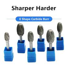 E Style Oval Shape Tungsten Carbide Burr File Cutting Rotary Tool Die Grinder Bit with 6mm Shank for Dremel tool 2024 - buy cheap