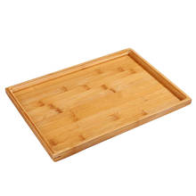 HHO-bandeja de madera para servir Kung Fu, bandejas para cubiertos de té, paleta de almacenamiento, plato de fruta, decoración, 6 tamaños, Comida Japonesa, bambú, Rectangular 2024 - compra barato