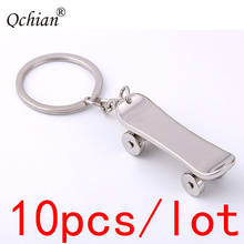 10pcs/lot lovers Skateboard Metal keychain Key chain Skate car key ring link pendant gift s For Women Men boys girls 2024 - buy cheap