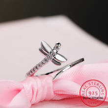 Новые поступления 925 Серебряные кольца кольцо со стрекозой для женщин и девушек, подарок, ювелирное изделие, бесплатная доставка 2024 - купить недорого