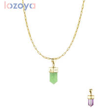 Lozoya 100% Серебро 925 пробы Маленькая подвеска ожерелье 2020 Рок Панк модные женские аксессуары ювелирные изделия с кристаллами 2024 - купить недорого