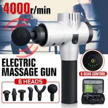 4000r/min Therapy Massage Guns 5 Gears Muscle Massager Pain Sport Massage Machine Relax Body Slimming Relief 6 Heads With Bag 2024 - buy cheap