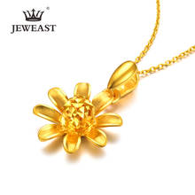 DCZB 24K Pure Gold Pendant Real AU 999 Solid Gold Charm Beautiful Flower Upscale Trendy Classic Fine Jewelry Hot Sell New 2020 2024 - buy cheap