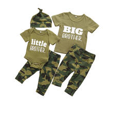 Summer Infant Baby Boys Clothes Sets Brother Short Sleeve Romper/T Shirts+Pants Hats Clothes Outfit 2024 - buy cheap