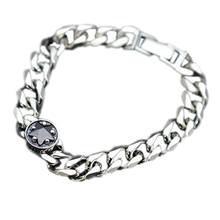 New 925 silver jewelry female bracelet S925 silver black and white zircon five-pointed star round buckle fashion woman bracelet 2024 - buy cheap