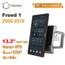 Rádio multimídia ownice 1920x1080, android 10.0, rotação rádio, 1 din, para honda freed 1 2004-2012, gps, dsp 2024 - compre barato
