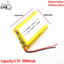 3.7V 3000mAh 104055 Polymer Li-Po li ion Rechargeable Battery cells For Mp3 MP4 MP5 GPS mobile bluetooth 2024 - buy cheap