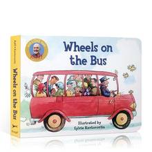 Libro de imágenes en inglés Original The wheels on the bus, Libro de cartón con iluminación inglesa, juguetes educativos para niños 2024 - compra barato