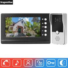 Home Wired Video Intercom System Apartment Video Door Phone 7 Inch Monitor Analog Doorbell Camera Support Open 2 Electronic Lock 2024 - купить недорого