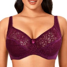 Sutiã para mulher renda bralette tamanho grande underwired underwired underwear perspectiva bralette lingerie sexy sem forro sutiã 2024 - compre barato