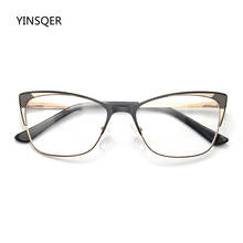 YINSQER cuadradas-gafas graduadas para hombre y mujer, lentes ópticas para miopía, Ojo de Gato, gafas graduadas falsas 2024 - compra barato