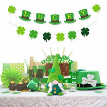 Adornos decorativos para el Día de San Patricio, muñeco sin rostro del día irlandés, trébol verde, decoración del hogar, regalo para niños, 2 unidades, 2021 2024 - compra barato