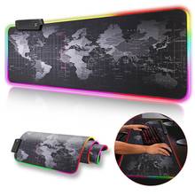 Colorful Luminous Colorful Pattern USB LED Mouse Pad Non-Slip Rubber Oversized Desktop Computer Desktop Mouse Pad 2024 - buy cheap