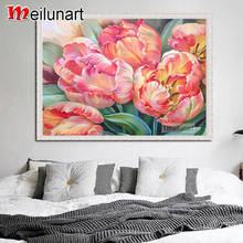 Color tulip flowers 5d diy diamond painting full square round drill rhinestone embroidery kits wall decoration AS1388 2024 - buy cheap