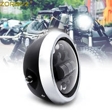 Zorbyz motocicleta 7.5 led led led farol alto baixo feixe luz de circulação diurna para harley cafer racer chopper bobber personalizado 2024 - compre barato