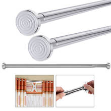 Punch Free Extendable Clothes Drying Pole Stainless Steel Shower Curtain Rod Retractable Spring Tension Rod for Bathroom Wardrob 2024 - buy cheap