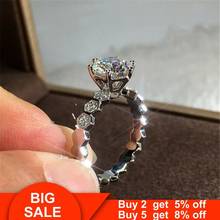 Brand Female Promise ring 925 Sterling silver AAAAA Clear Cz Stone Party Wedding Band Rings for women Bridal Engagement Jewelry 2024 - buy cheap