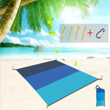 Esteira de piquenique portátil praia esteira de viagem ao ar livre à prova dwaterproof água acampamento esteira dobrável almofada pano acampamento cobertor macio 200*145cm /200*210cm 2024 - compre barato