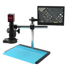 Sistema de trabajo de cámara de vídeo, microscopio de 20MP, 1080P, 1/3 pulgadas, 60FPS, HDMI, Zoom Industrial, 180X, 300X, para soldadura precisa de teléfono y reloj PCB 2024 - compra barato