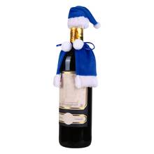 Санта бутылка вина чехол для бутылок мешок шляпа держатель Рождественский стол ужин вечерние украшения для новогоднего ужина 2024 - купить недорого