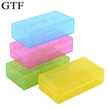 Caixa para bateria gtf 18650/16340/cr123a, suporte, opção de cores de armazenamento, azul/roxo/branco/verde/amarelo/laranja 2024 - compre barato