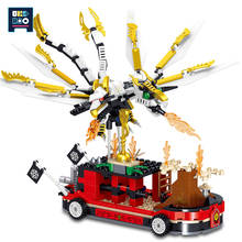 461pcs Suspend Ninja Dragon Car Vehicle Model Building Blocks Ninjaed Weapon 3 Figure City Bricks Toys For Children gift 2024 - buy cheap
