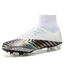 Tênis de futebol masculino e feminino, sapatos listrados pretos de grama para treinamento de adolescentes, calçados de futebol ag tf de alta qualidade 2024 - compre barato