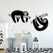 Adesivo de vinil decoração para quarto de crianças, conjunto de 2 decalques de parede de animais safari com entalhe e árvore, mural de decoração de berçário edição tij32 2024 - compre barato