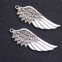 3pcs/lot Vintage Metal Alloy Wings Jewelry Charms Pendant Findings 22*57mm Fit Jewellery Making Pendants 2024 - buy cheap