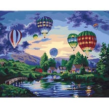 5D Diamond Painting Hot Air Balloon Diamond Embroidered Oil Painting City Landscape Cross Stitch Kit Mosaic Home Decoration art 2024 - buy cheap