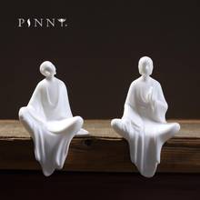 PINNY-Estatua Zen de porcelana china Dehua, decoración de Buda, Estatua de cerámica, adornos para el hogar, accesorios de decoración de Chinaware 2024 - compra barato