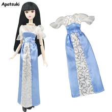 White Blue Doll Dress For Barbie Clothes Outfits Dancing Costume Party Gown For Barbie 1/6 BJD Dolls Kids & Baby DIY Toys 2024 - buy cheap
