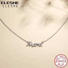 ELESHE 2021 New 925 Sterling Silver Mama Pendant Necklace For women fashion high quality simple Jewelry Party Gift Souvenir 2024 - buy cheap