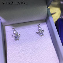 YIKALAISI 925 Sterling Silver Jewelry Pearl Earrings 2020 Fine Natural Pearl jewelry 4-5mm stud Earrings For Women wholesale 2024 - buy cheap