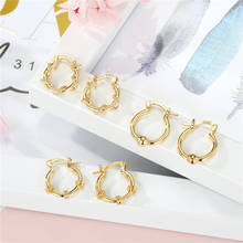 Женские маленькие серьги-кольца Dayoff, Винтажные серьги золотого цвета в Европейском стиле, ювелирные изделия, E767 2024 - купить недорого