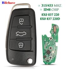 Llave de coche sin llave para Audi Q3, mando a distancia inteligente de 3 botones, ASK 315/433Mhz, Chip ID48 8X0 837 220D /8X0 837 220, reemplazo 2024 - compra barato