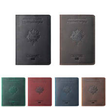Capa para passaporte frança couro legítimo, porta-cartão de crédito francês capa de passaporte unissex carteira de viagem 2024 - compre barato