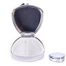 1Pc Portable Small Metal Round Rectangular Silver Tablet Pill Box Container Medicine Case Metal Holder Medicine 3 Styles 2024 - buy cheap