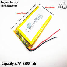 Litro de batería de energía buena calidad 3,7 V 2200mAH 604070 de polímero de iones de litio/Li-ion batería para tablet pc Banco GPS mp3... mp4 2024 - compra barato