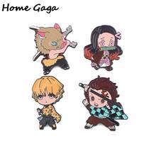 Homegaga Demon Slayer Metal Badge Personality Girl Boy School Bag Handbag Badges Costume Pin Hat Pins Anime Jewelry D2856 2024 - buy cheap