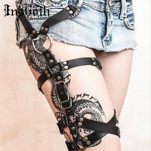 InsGoth Sexy Harajuku Leather Leg Ring Women Gothic Punk Leather Leg Rings Cosplay Spike High Quality Elastic Thigh Ring Garter 2024 - buy cheap