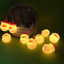 Luzes de led com 10leds/20leds, guirlanda decorativa adorável de natal para festa de ano novo e feriado 2024 - compre barato