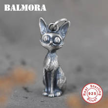 BALMORA Original 100% 925 Pure Silver Cute Fox Pendant For Women Men Animal Pendant Thai Silver Jewelry Gift Without Chain 2024 - buy cheap