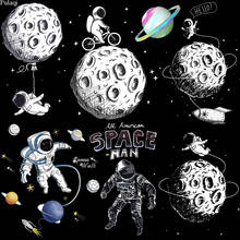 Pulaqi Starry Sky Patches Space UFO Iron On Patches For Clothing Stripes Thermal Stickers On Clothes Astronaut Appliques Badges 2024 - buy cheap