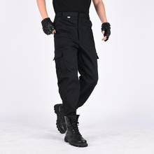 Men Solid Color Multi Pockets Training Long Cargo Pants Hiking Straight Trousers  Casual Cargo Pants Men 2021 2024 - buy cheap