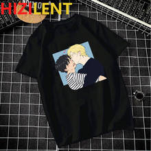 New Men's t shirt Spring summer BANANA FISH Manga Fashion Print T shirt Hip Hop Couple Casual Anime Harajuku Tracksuit For Men 2024 - buy cheap