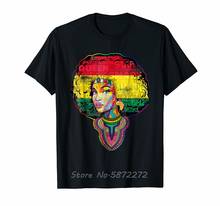Дашики афро обучаемая черная меланин королева, женская футболка, модная, классический стиль, мужская футболка, хлопок 2024 - купить недорого
